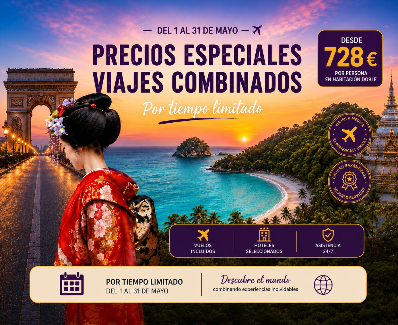 banner precios especiales viajes combinados maxima definicion